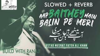 Aap Baithe Hain Balin Pe Meri  Nusrat Fateh Ali Khans Soulful Performance  Slowed  Reverb [upl. by Alvira362]