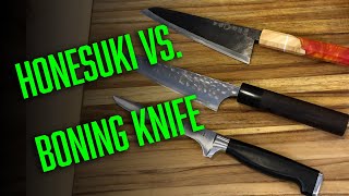 Knife Knowledge Honesuki vs Western Boning Knife [upl. by Tisha321]