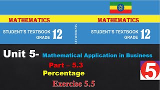 New Curriculum grade 12 mathematics tutorial Unit 5 Part 3 percentage [upl. by Serrell924]