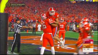 Watson finds Renfrow again for second Clemson touchdown [upl. by Eilrahs]