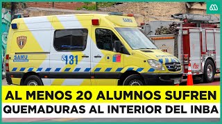 Incendio al interior del Internado Nacional Barros Arana provocó al menos 20 alumnos con quemaduras [upl. by Gio867]