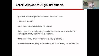 Tips and guidance for carers  Carers Allowance and Disablity Related Expenditure Oct 2021 [upl. by Amalburga369]