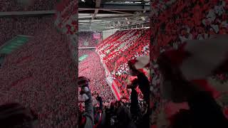 Köln fans singing the club anthem before playing Borussia Monchengladbach in the Rhine Derby [upl. by Oiramal]