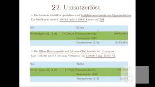 22 Buchhaltung einfach und kompakt Umsatzerlöse [upl. by Elleirad]