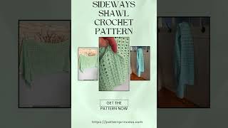 Stunning Sideways Shawl Crochet Pattern crocheting beginnercrocheter [upl. by Roban]