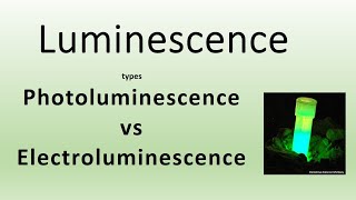 Photoluminescence vs Electroluminescence Material science [upl. by Lela]