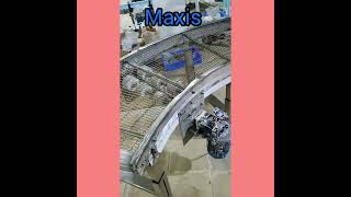 90 degree CurveBend Conveyor SS304 WIREMESH Enrober Belt Conveyor For Hot Food [upl. by Elleirbag]