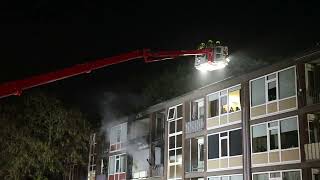 20241024 Grote brand in flat Ernst Casimirlaan EDE [upl. by Llertak]