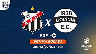 Ao vivo  Anápolis FC X Goiânia EC  Campeonato Goianão 2024 [upl. by Euqinommod]