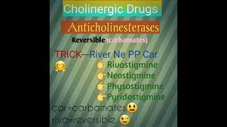 Cholinergic Drugs part 5Anticholinesterases pharmaEasy52 trickpharmacology gpatclassification [upl. by Anilegna]