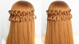 Easy And Cute Hairstyle For Long Hair Back To School  Fancy Hairstyle شعر تسريحات بنات [upl. by Helprin]