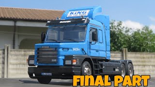 Italeri 124 Scania T143H Full Build Video FINAL PART [upl. by Ainnat]