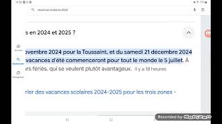 Rentrée Scolaire 2024 🏫🚸🎒 2025 École Primaire et Vacances Scolaires [upl. by Latyrc]