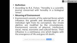 importance of heredity and environment [upl. by Roehm]