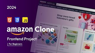 Create Amazon Clone Using HTML CSS and JavaScript  Frontend Project For Beginners [upl. by Tacita]