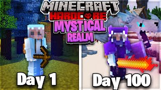 I Survived 100 Days in a MYSTICAL REALM in Hardcore Minecraft Heres What Happened [upl. by Shieh]