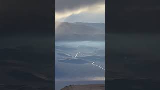 Incredible view of snowing across Panamint Valley snow weather panamint [upl. by Nocaj]