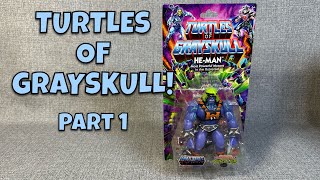 TURTLES OF GRAYSKULL OPENING AND REVIEW Part 1 HEMAN [upl. by Eelrehpotsirhc884]