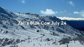 Zalis Ski Run Blue Cow Perisher 2024 [upl. by Ahsaekal]