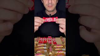 Asmr Twix KitKat Unboxing Eating ASMR Unboxing Twix KitKat shorts satisfying chocolate [upl. by Htiffirg]