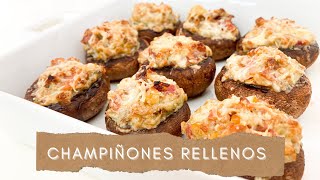 GUARNICIÓN KETO ¡Champiñones rellenos Mi acompañamiento favorito para pescados y carnes [upl. by Larrabee]