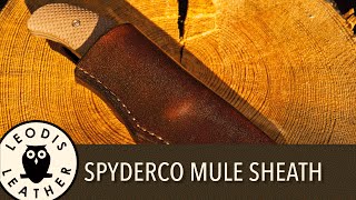 Leather Pouch Sheath for a Spyderco Mule [upl. by Dorthea]