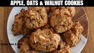 NO SUGAR Breakfast Cookies  Apple Oats Walnuts Cookies  Simple Delicious amp Healthy [upl. by Gallagher]