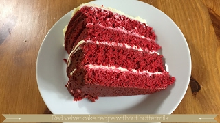 Red velvet cake recipe without buttermilk [upl. by Eceer283]