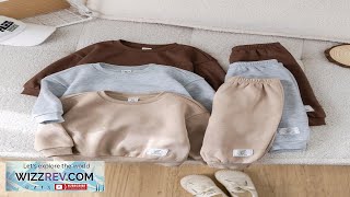 SHEIN 6pcs Set Baby Girl Casual Letter Print Solid Color Sweatshirt Review [upl. by Enerual]