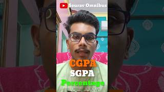 How to Calculate CGPA SGPA Percentage How to convert CGPA to Percentage souravomnibus [upl. by Erma]