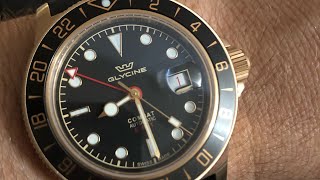 Glycine Combat Sub Bronze GMT GL0320 Review [upl. by Eitsim]