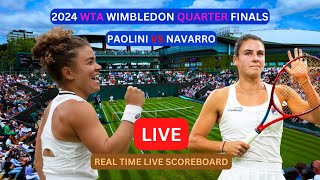 Jasmine Paolini Vs Emma Navarro LIVE Score UPDATE Today Tennis 2024 WTA Wimbledon Quarter Finals [upl. by Navy]