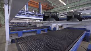 YAWEI laser cutting automation line 3in1 [upl. by Rosco360]