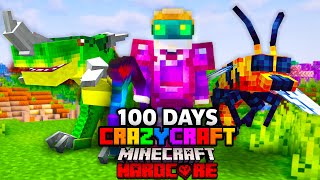 I Survived 100 Days in CRAZY CRAFT in Minecraft Hardcore [upl. by Irving38]