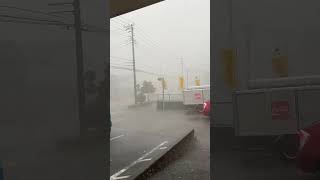 Heavy hail and strong winds hit Hachioji Tokyo Japan [upl. by Gnanmos]