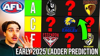 EXTREMELY Early 2025 AFL Ladder PREDICTION [upl. by Lonergan]