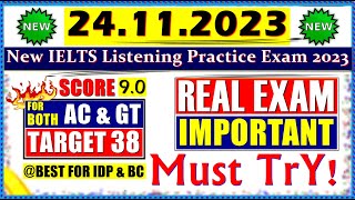 IELTS LISTENING PRACTICE TEST 2023 WITH ANSWERS  24112023 [upl. by Yralih]