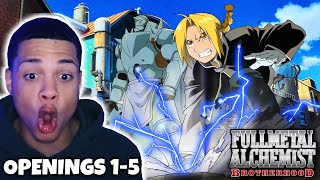 NON FMAB FAN REACTS TO Full Metal Alchemist Brotherhood Openings 15 [upl. by Fredela]