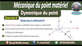 Dynamique du point matériel exercice 4 [upl. by Ettenna]