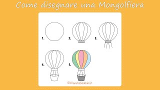 Come Disegnare una Mongolfiera  Tutorial [upl. by Pettifer]