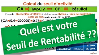 Seuil de Rentabilité  Quoi Pourquoi  Comment  en 8 mn [upl. by Danczyk]