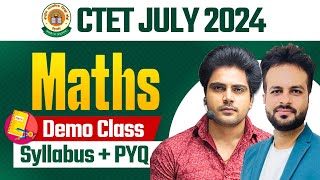 CTET 7 JULY 2024 MATHS DEMO by Sachin Academy live 3pm [upl. by Sadler]