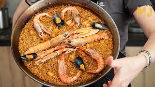 Cómo preparar una PAELLA DE MARISCO de forma fácil y rápida [upl. by Noyad788]