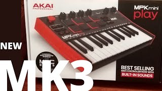 New Akai MPK Mini Play MK3 Unboxing amp Demo  AKAI MiniPlay MPK [upl. by Kellie549]