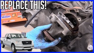 How to Replace Water Pump Ford F150 20042008 54L V8  WITH SIZES AND TORQUE SPECS [upl. by Amhser]