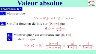 Démontrer des inégalités avec la valeur absolue Exercice corrigé Nombres réels Analyse 1 [upl. by Akapol]