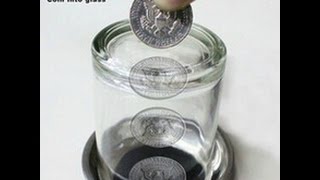 How to Push the Coin Trough The Glass  Magic Tricks Revealed [upl. by Edana]