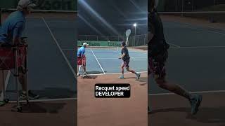 Backhand racquet head speed drill [upl. by Azmah311]