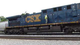 CSX AC44CW start up in Bostic Yard [upl. by Audris354]