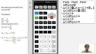 Eulers benadermethode met de GR [upl. by Yesdnyl]